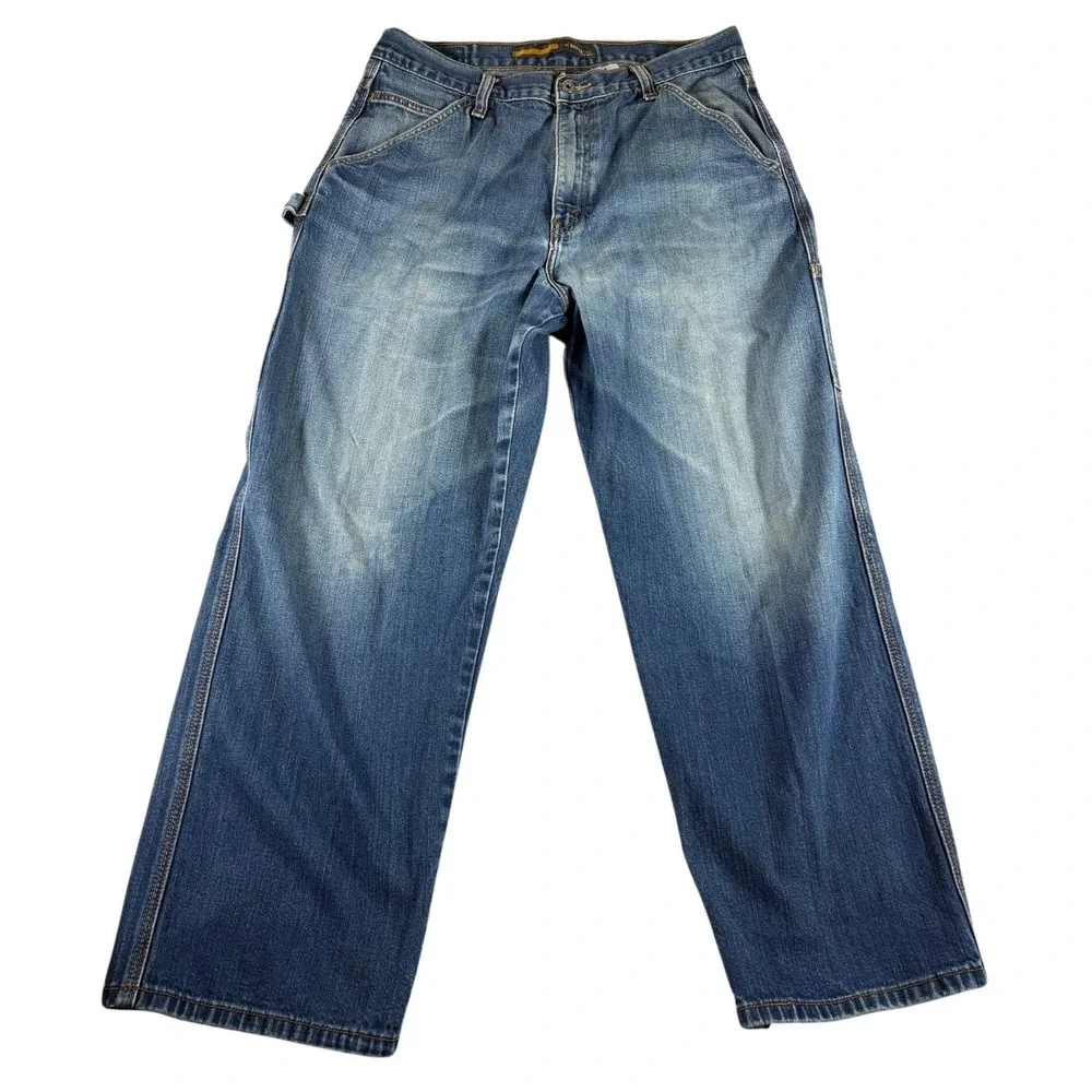 VTG Levi's Silver Tab Carpenter Jeans Mens 34x30 Blue Denim Baggy Y2K Wide Leg